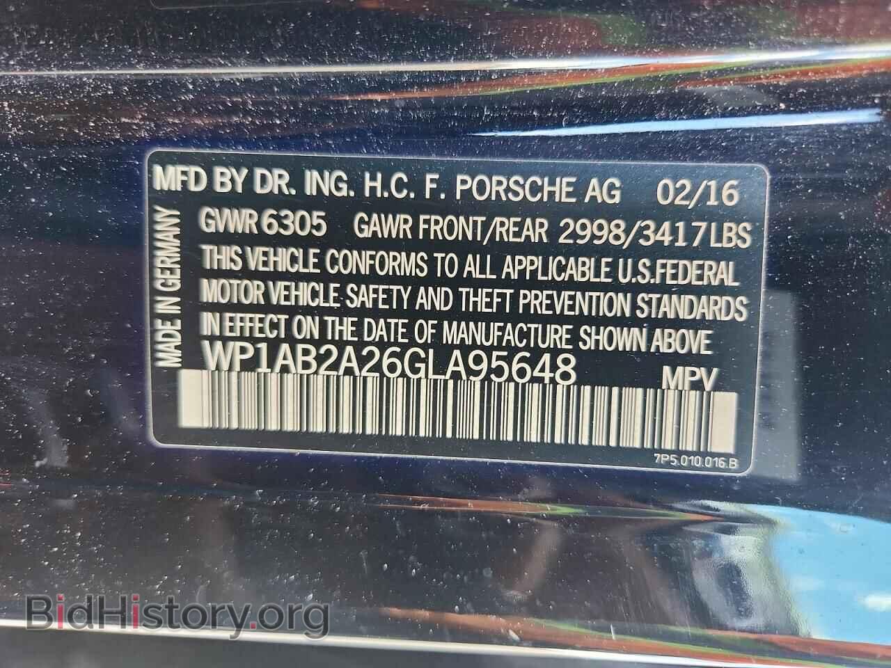 2016 PORSCHE CAYENNE - VIN: WP1AB2A26GLA95648 - Photo 12
