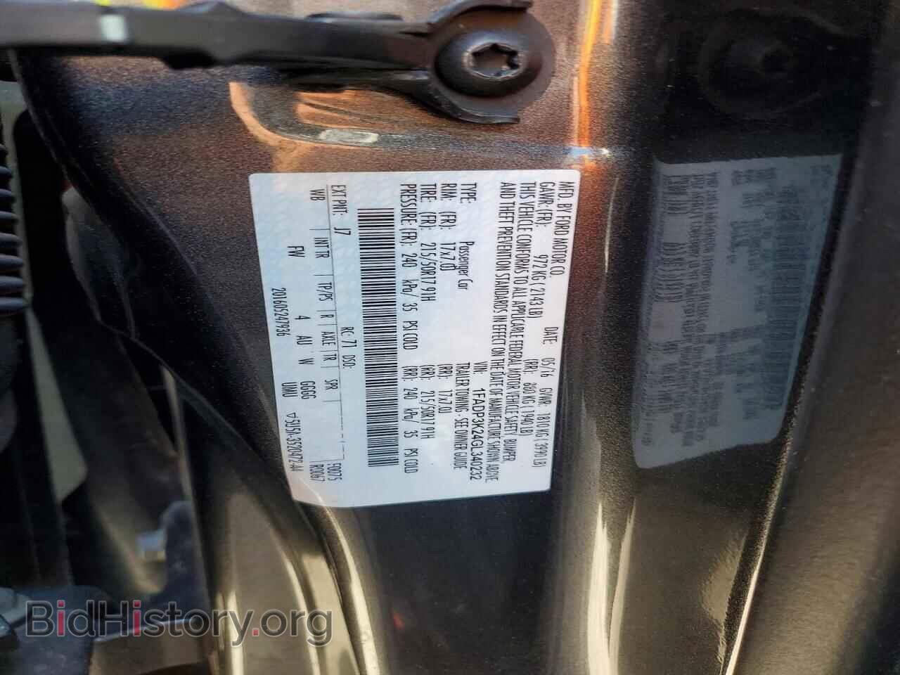 2016 Ford FOCUS (VIN 1FADP3K24GL340232) — photo 12 of 12