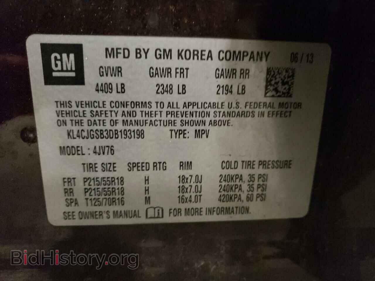 2013 BUICK ENCORE - VIN: KL4CJGSB3DB193198 - Photo 12