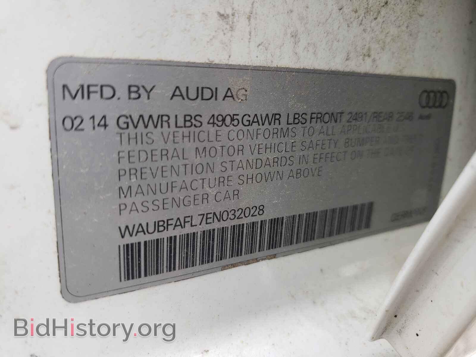 2014 AUDI A4 - VIN: WAUBFAFL7EN032028 - Фото 10
