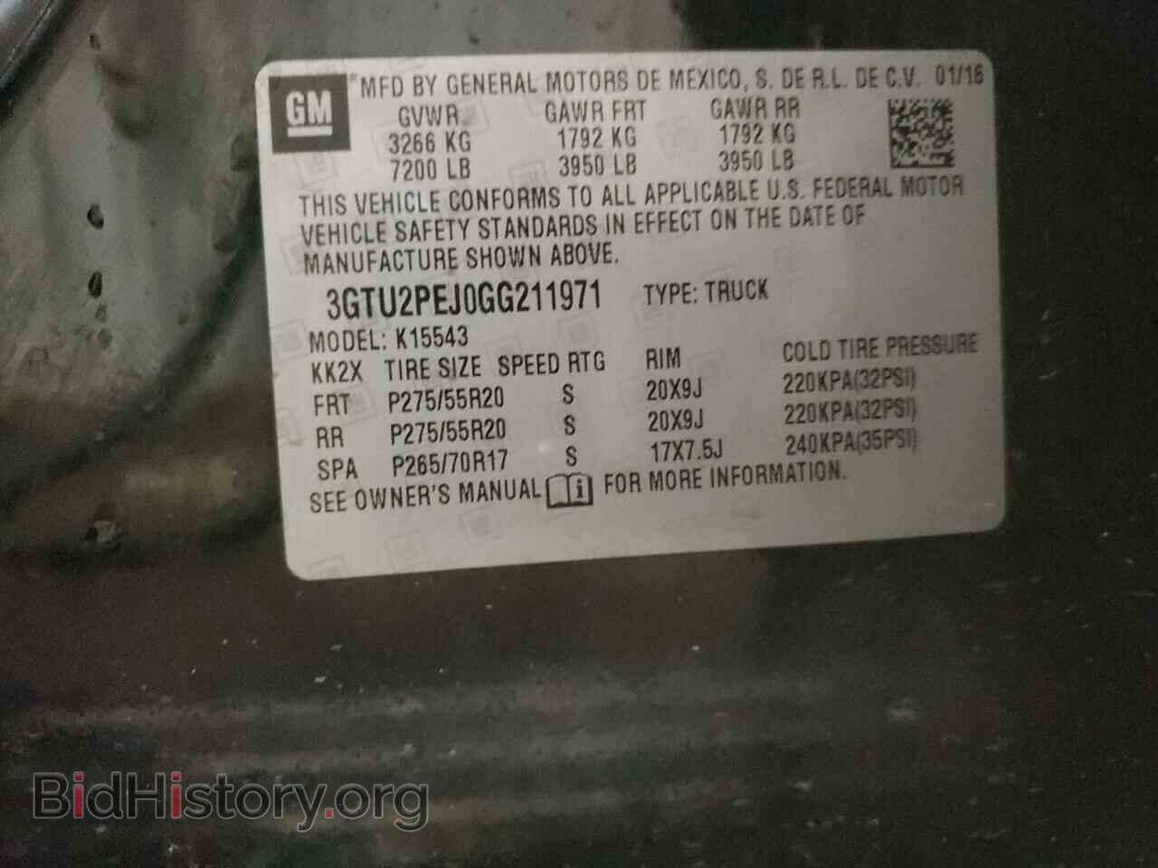 2016 GMC SIERRA - VIN: 3GTU2PEJ0GG211971 - Photo 10
