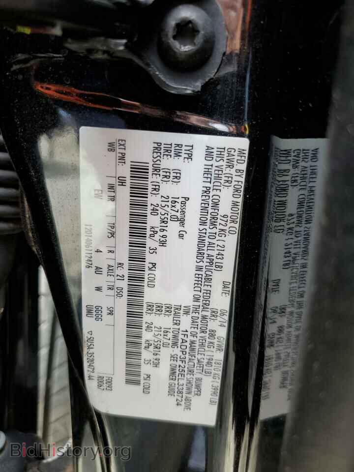 2014 FORD FOCUS - VIN: 1FADP3F25EL338724 - Фото 10