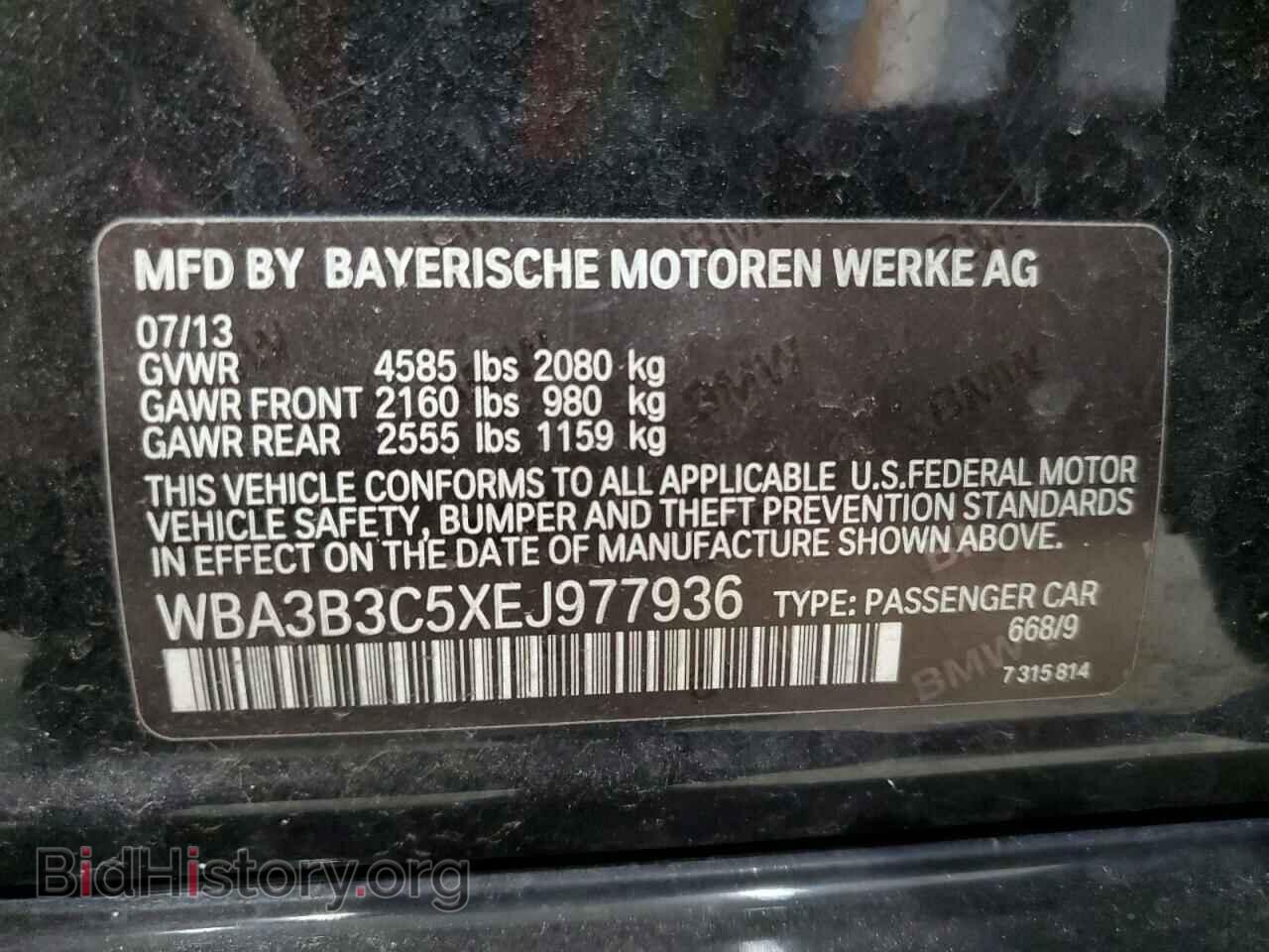 2014 BMW 3 SERIES - VIN: WBA3B3C5XEJ977936 - Фото 10
