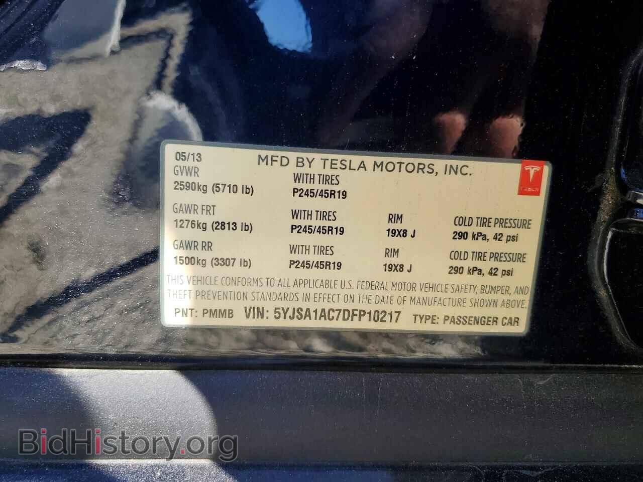 2013 TESLA MODEL S - VIN: 5YJSA1AC7DFP10217 - Photo 13