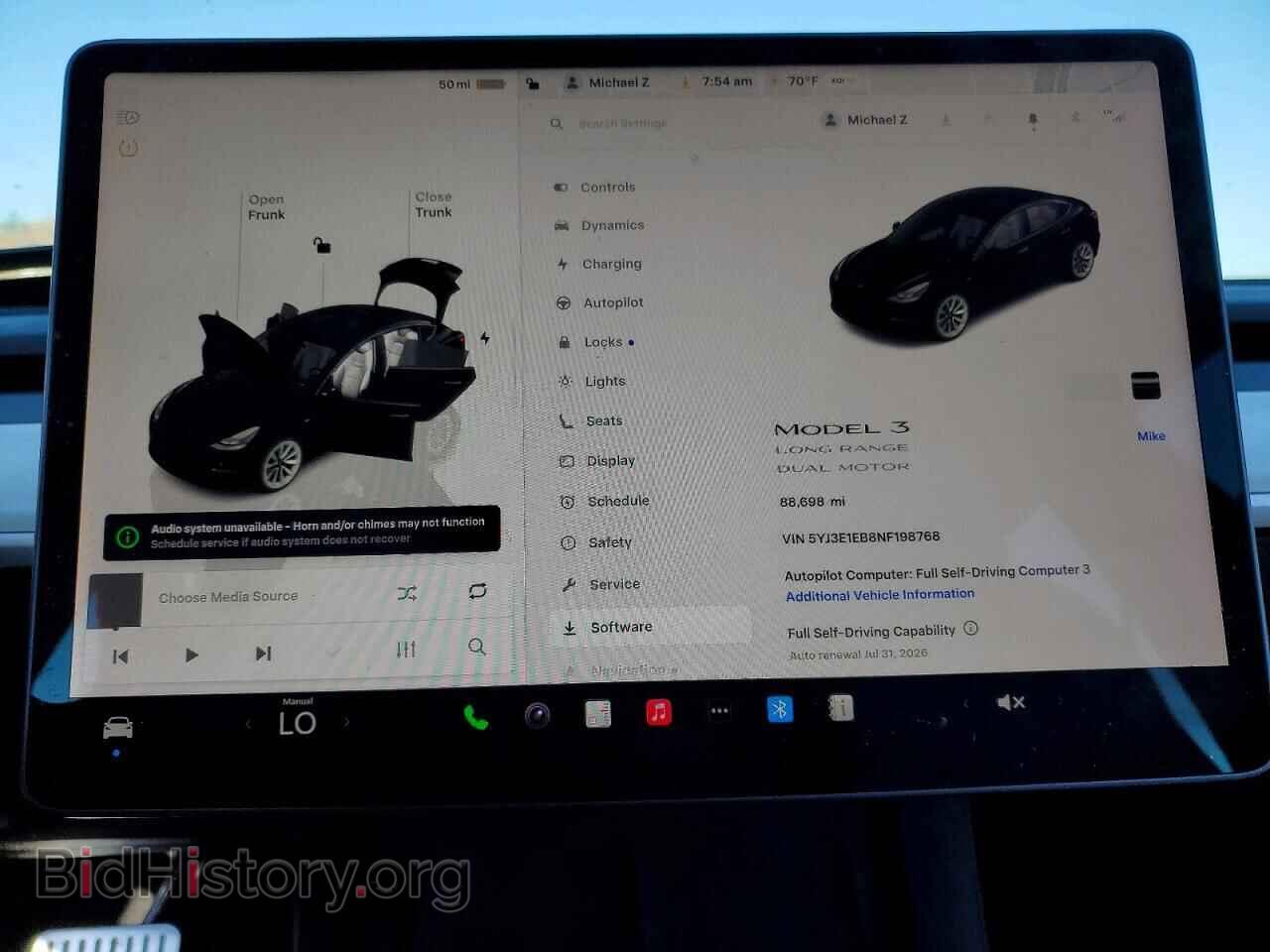 2022 TESLA MODEL 3 - VIN: 5YJ3E1EB8NF198768 - Фото 9