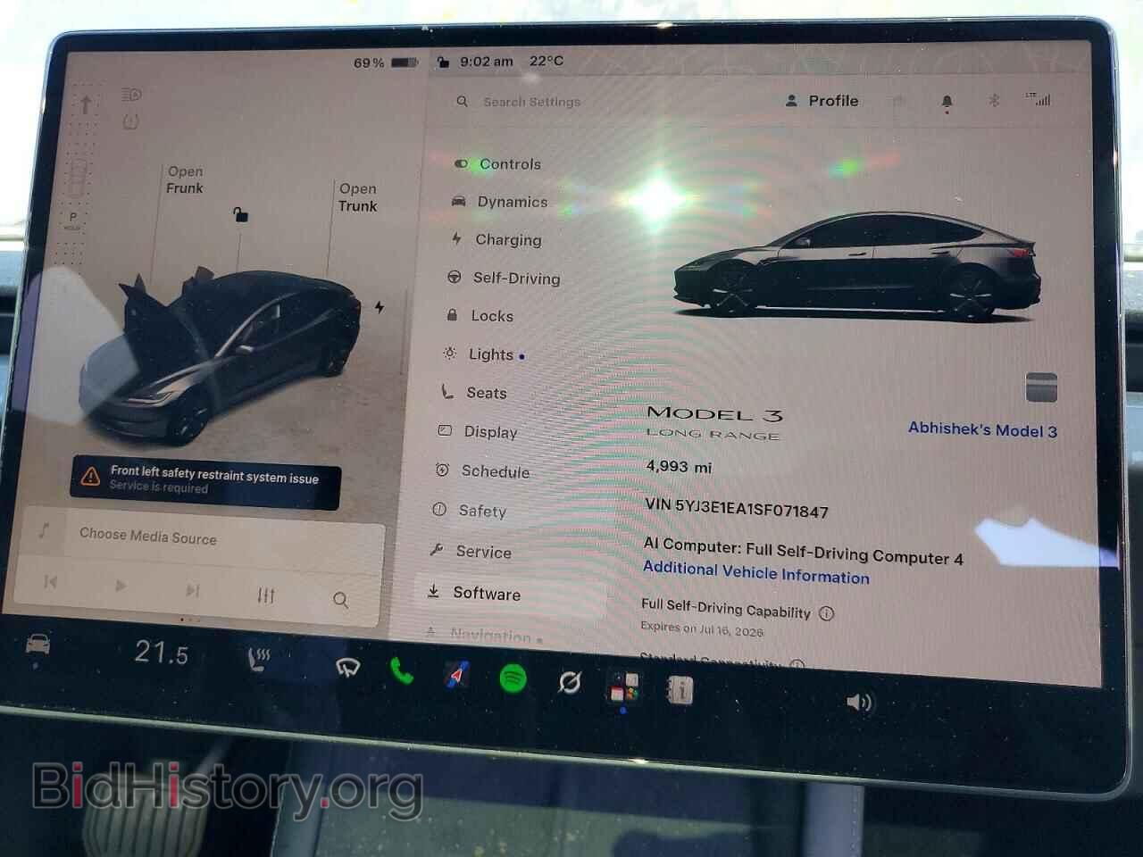 2025 TESLA MODEL 3 - VIN: 5YJ3E1EA1SF071847 - Фото 9