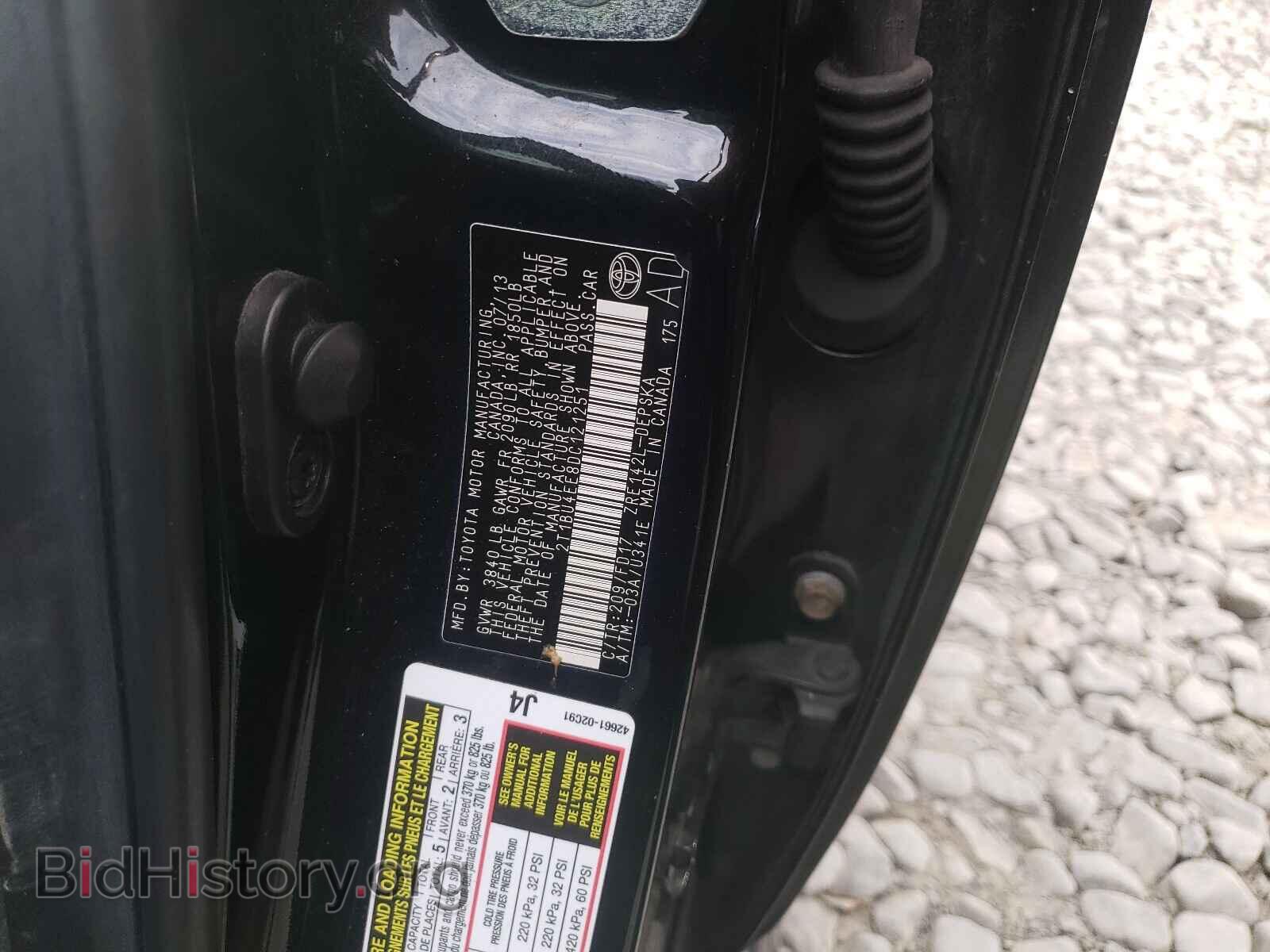 2013 TOYOTA COROLLA - VIN: 2T1BU4EE8DC121251 - Фото 10