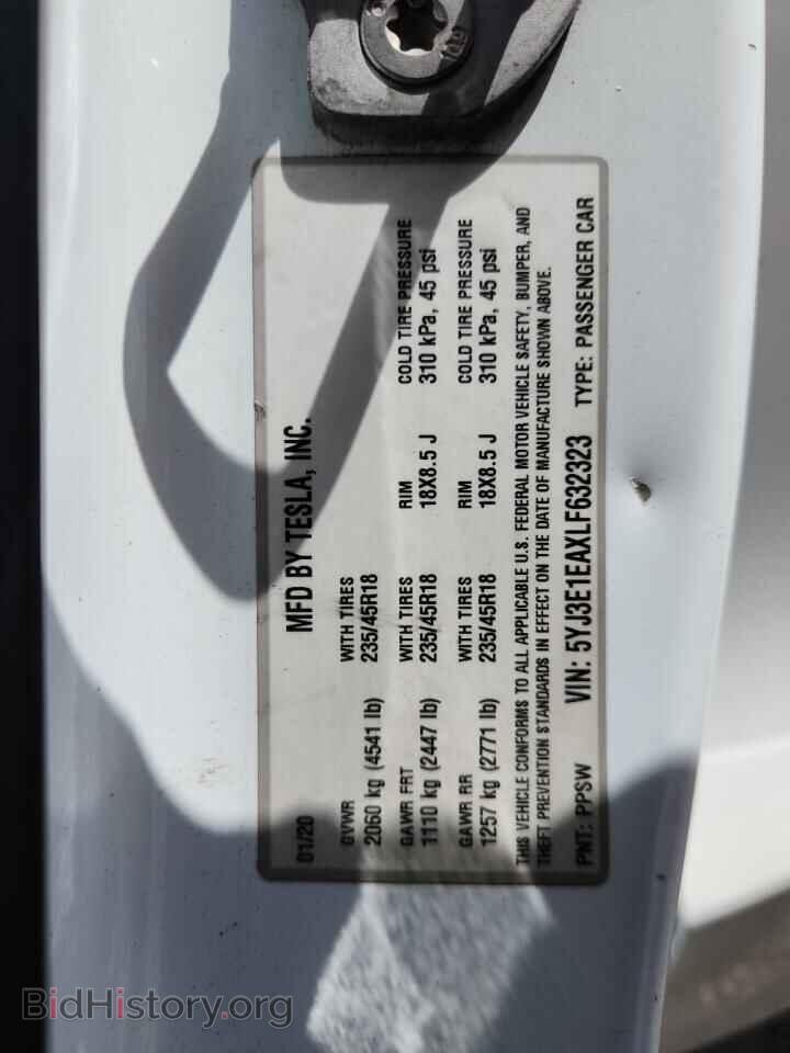 2020 TESLA MODEL 3 - VIN: 5YJ3E1EAXLF632323 - Фото 13