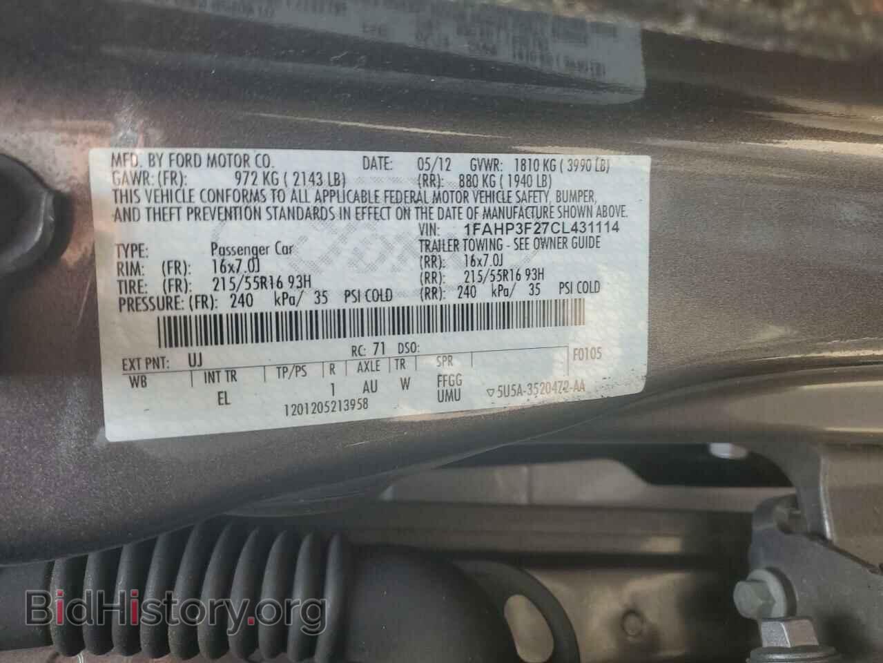 2012 FORD FOCUS - VIN: 1FAHP3F27CL431114 - Фото 12