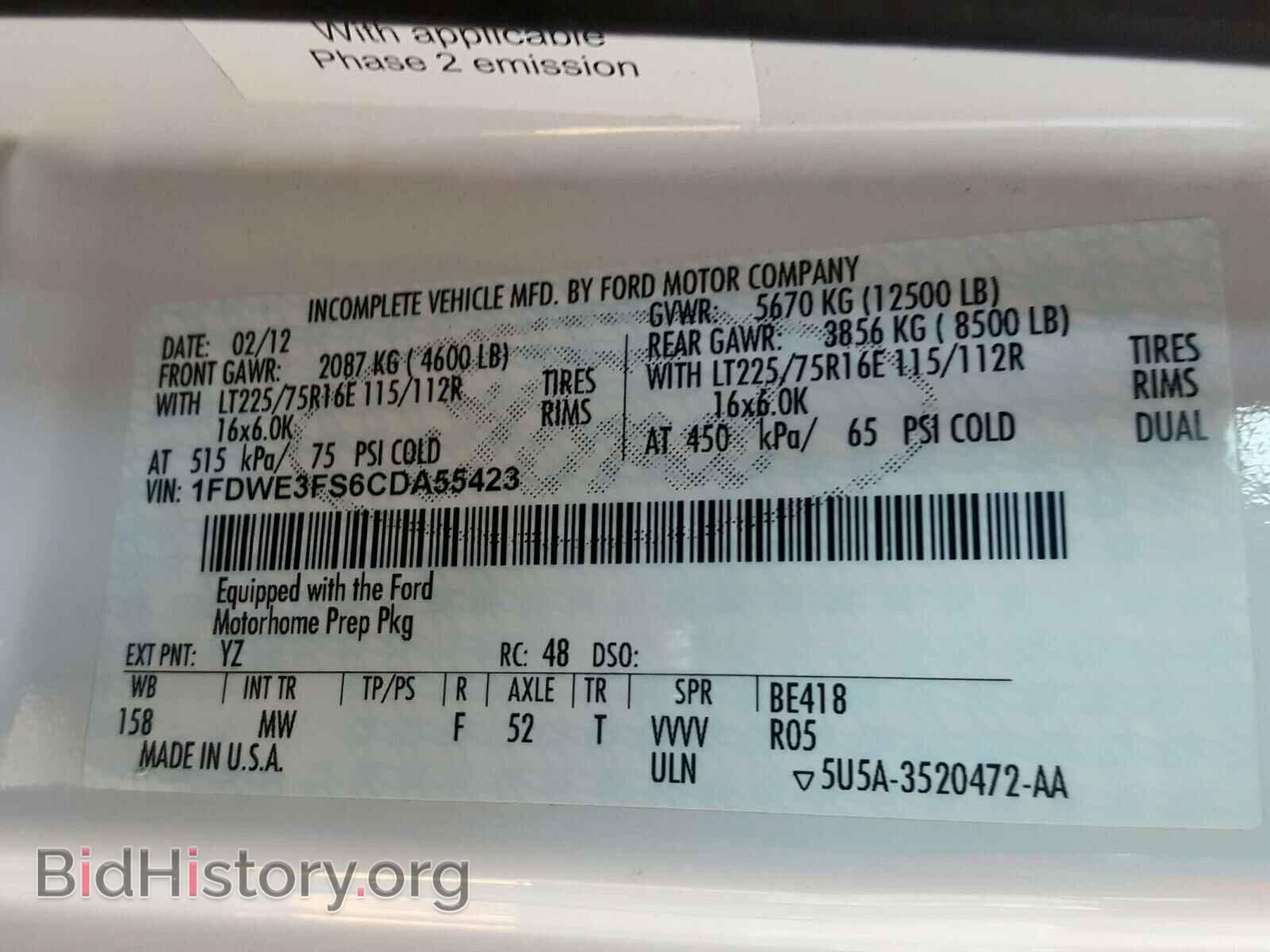 2012 FORD ECONOLINE - VIN: 1FDWE3FS6CDA55423 - Photo 10