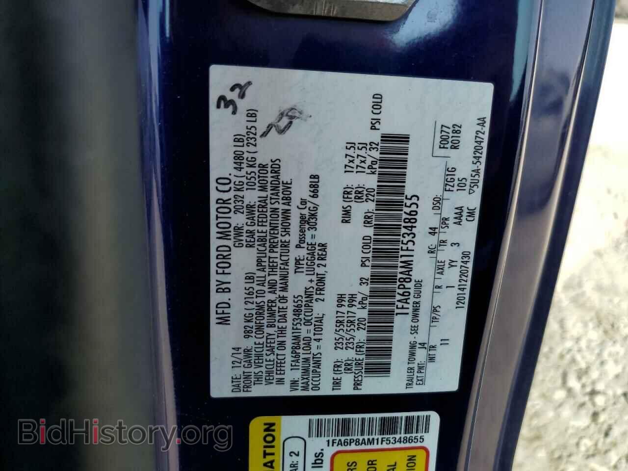 2015 FORD MUSTANG - VIN: 1FA6P8AM1F5348655 - Фото 10