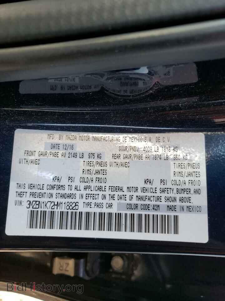 2017 MAZDA 3 - VIN: 3MZBN1K72HM118826 - Фото 10