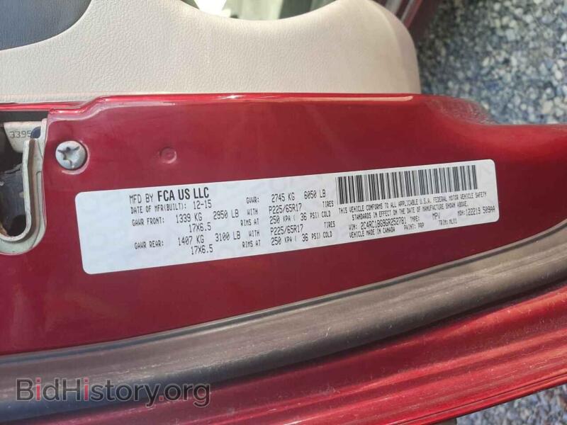2016 Chrysler MINIVAN (VIN 2C4RC1BG9GR252781) — photo 10 of 10