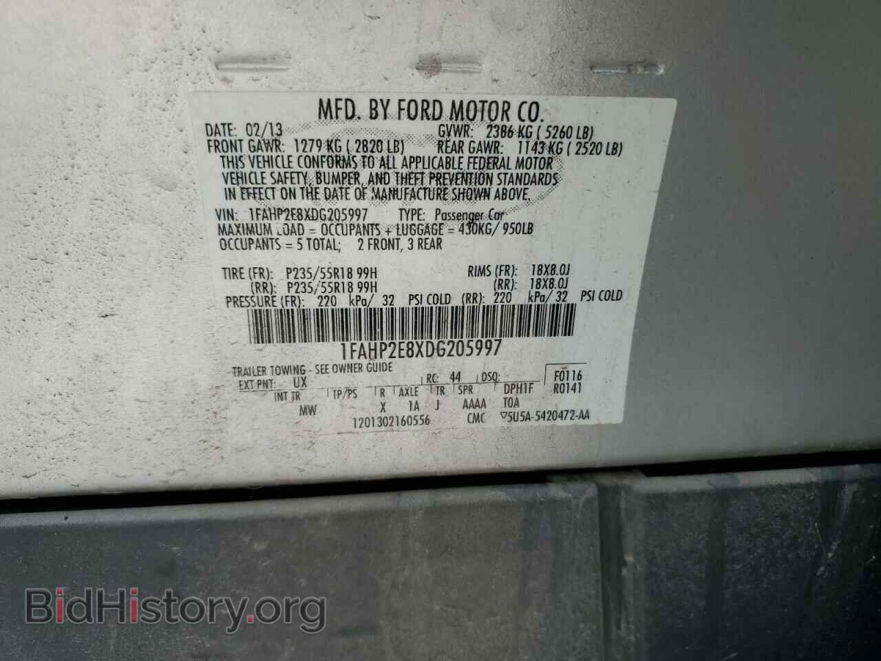 2013 FORD TAURUS - VIN: 1FAHP2E8XDG205997 - Photo 12