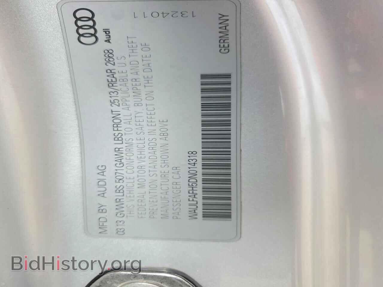 2013 AUDI A5 - VIN: WAULFAFH5DN014318 - Photo 12