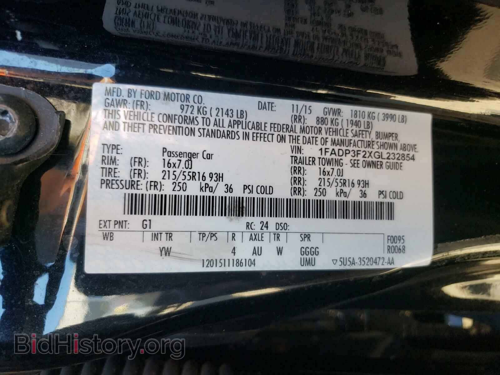 2016 FORD FOCUS - VIN: 1FADP3F2XGL232854 - Photo 10