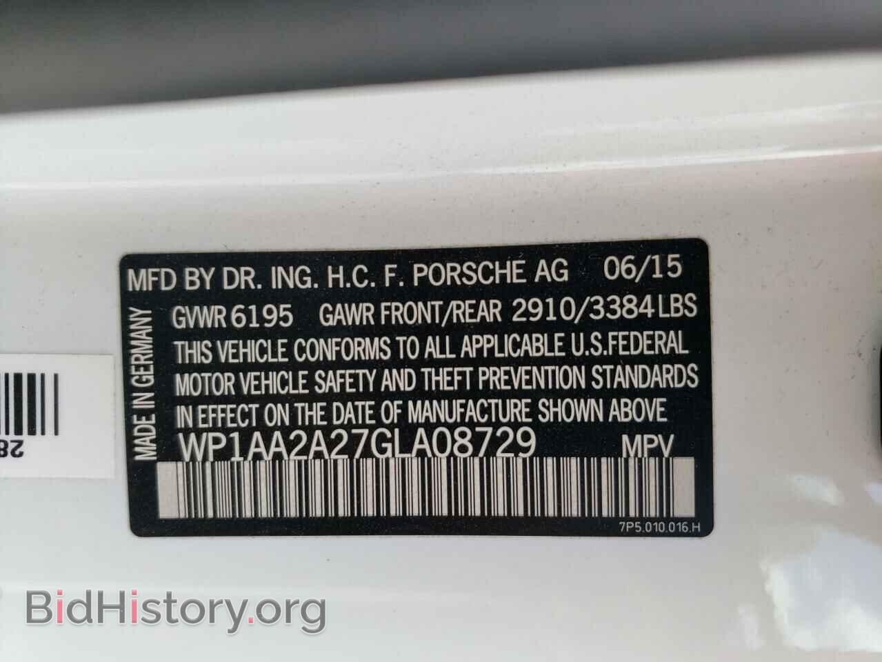 2016 PORSCHE CAYENNE - VIN: WP1AA2A27GLA08729 - Фото 12