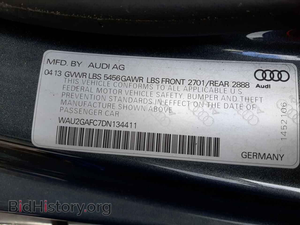 2013 AUDI A7 - VIN: WAU2GAFC7DN134411 - Фото 10