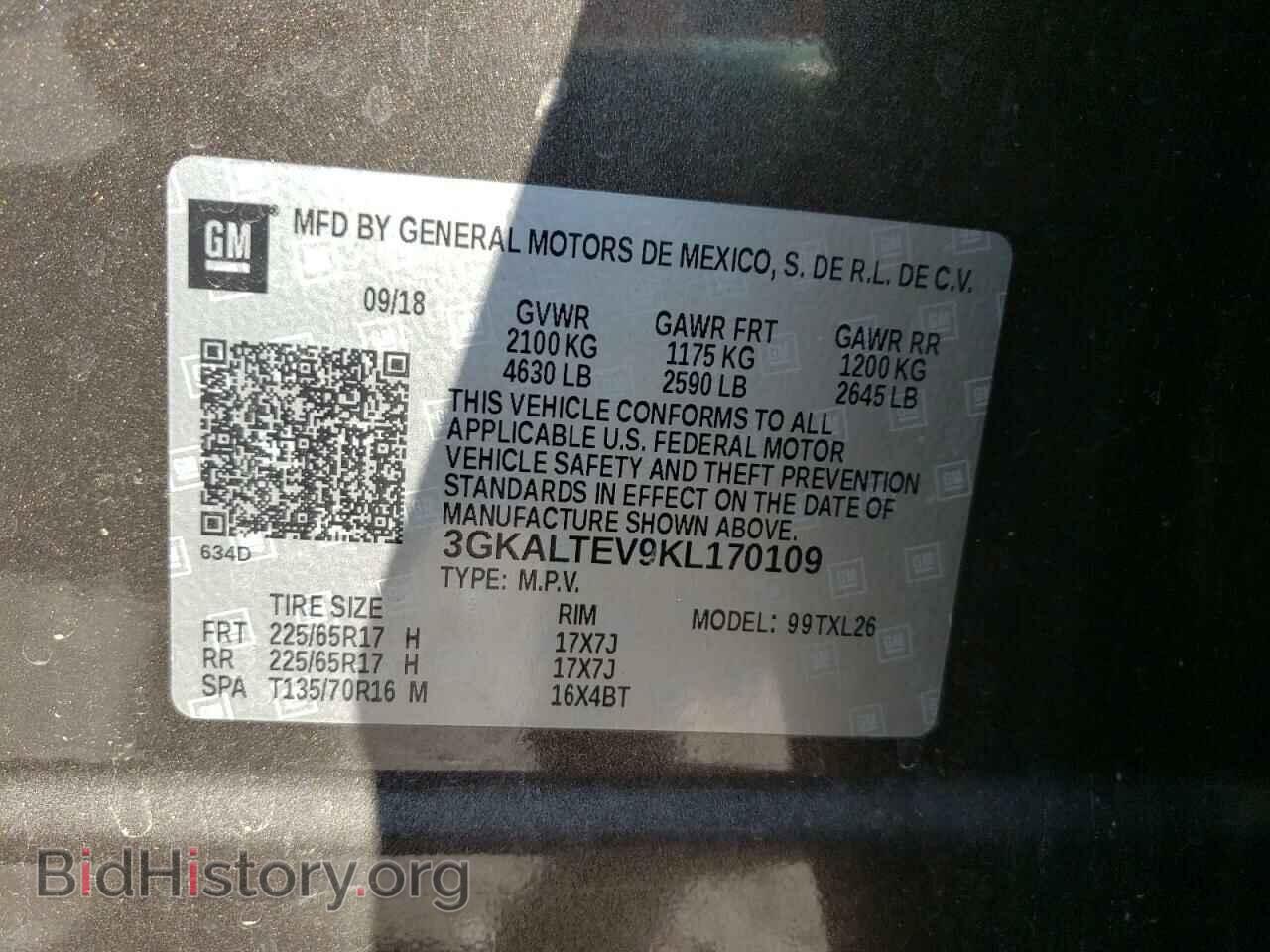 2019 GMC TERRAIN - VIN: 3GKALTEV9KL170109 - Фото 10