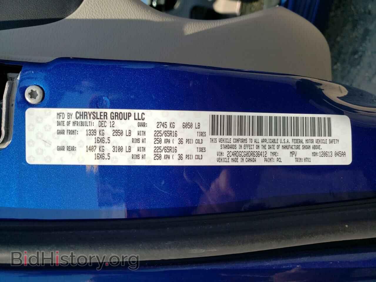 2013 DODGE CARAVAN - VIN: 2C4RDGCG0DR636412 - Photo 13