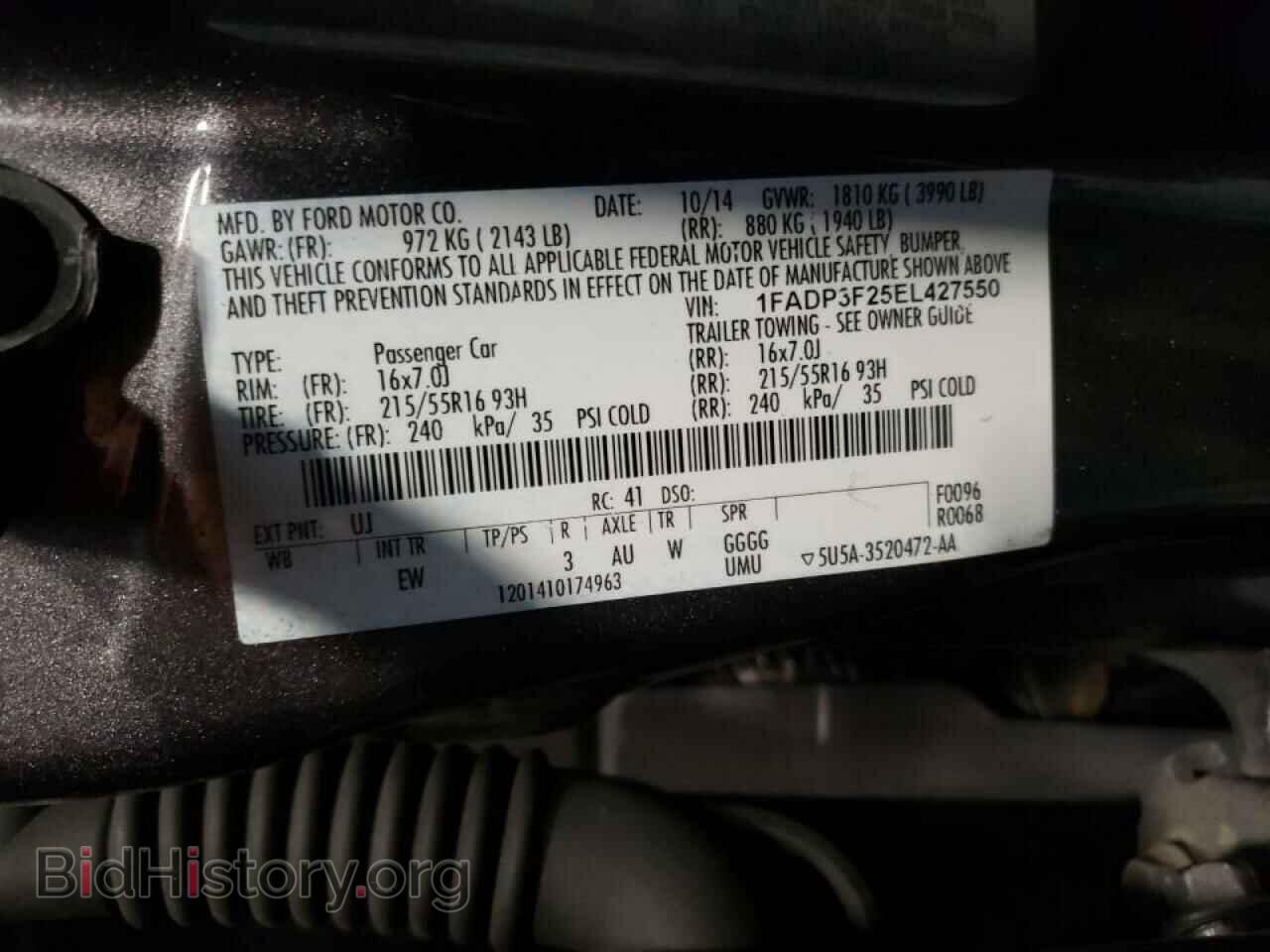2014 FORD FOCUS - VIN: 1FADP3F25EL427550 - Photo 10