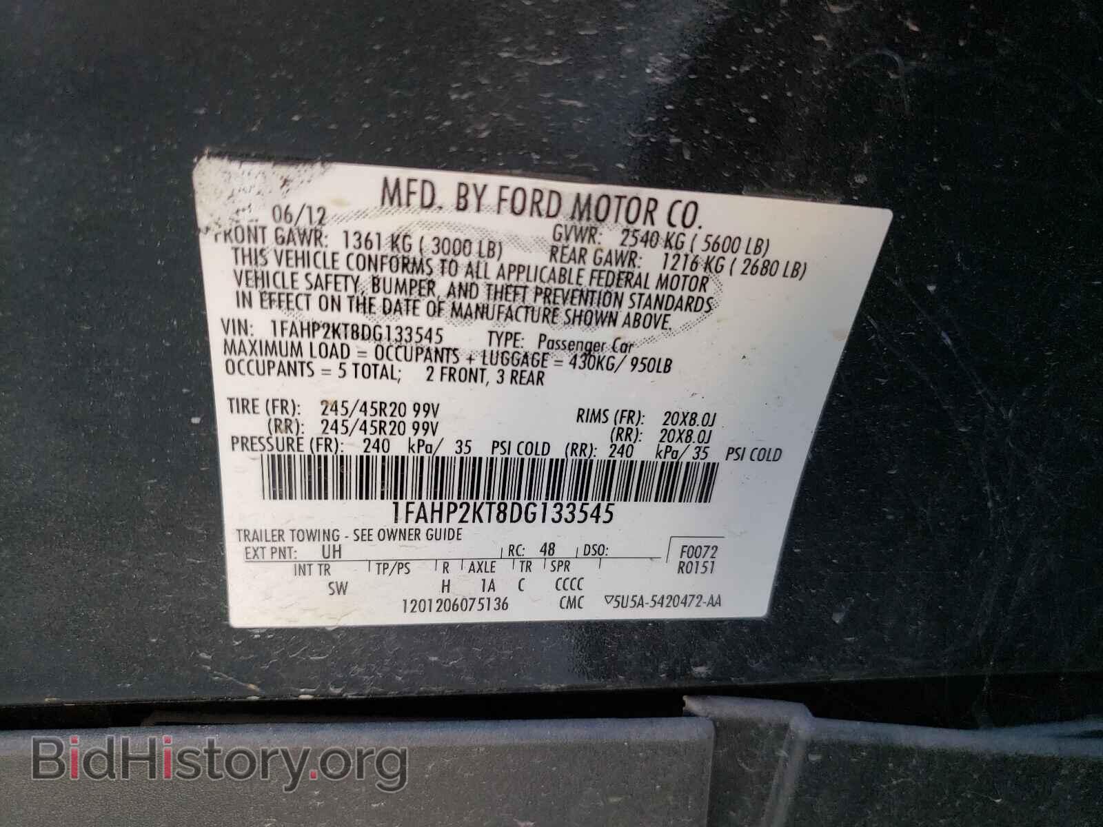 2013 FORD TAURUS - VIN: 1FAHP2KT8DG133545 - Photo 10