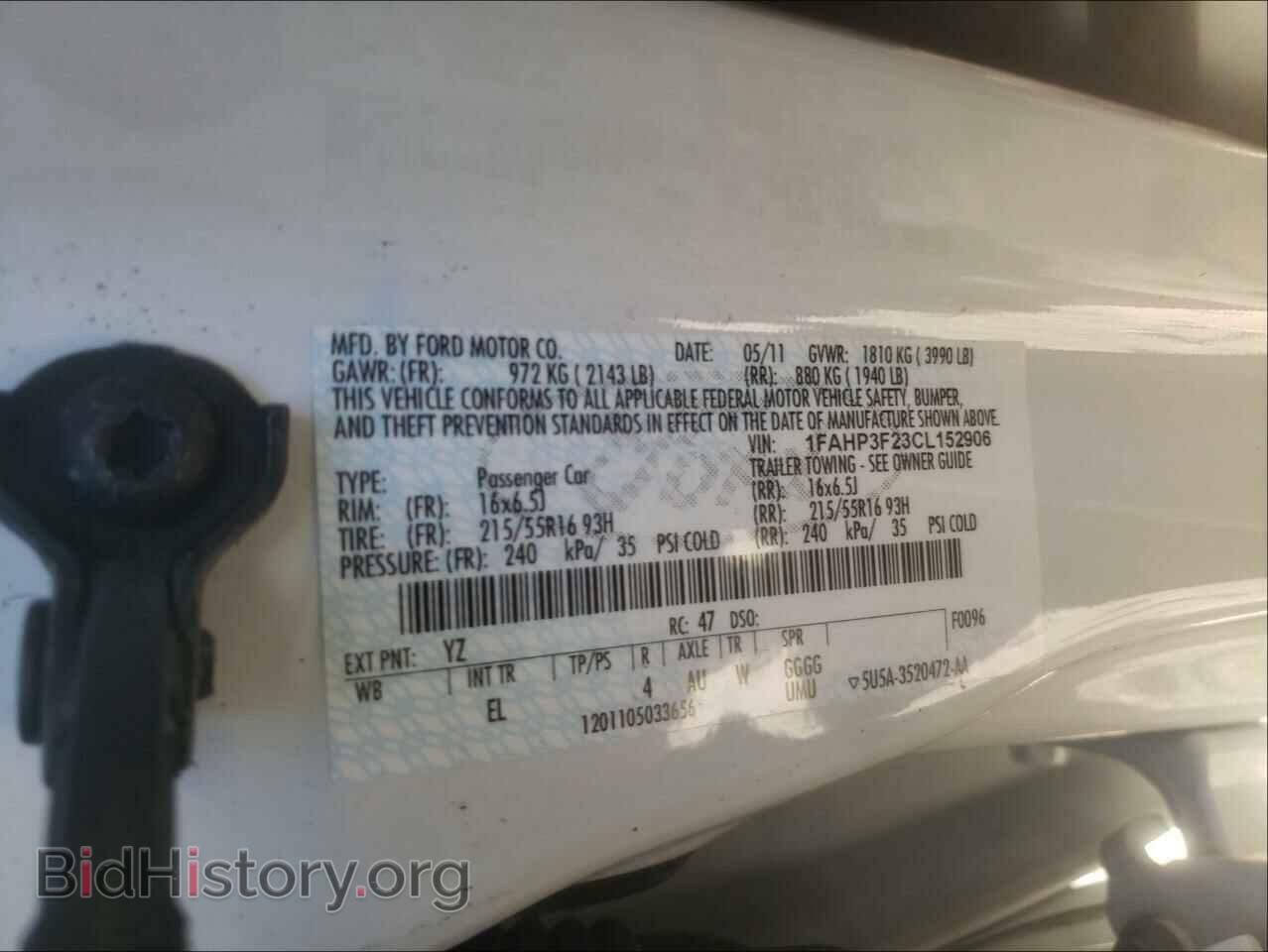 2012 FORD FOCUS - VIN: 1FAHP3F23CL152906 - Фото 10