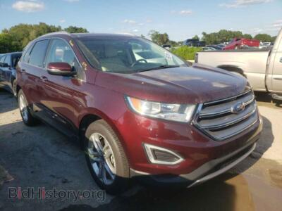 2017 Ford EDGE Edge Titan, темно-бордовый — VIN 2FMPK3K84HBC29834, Copart