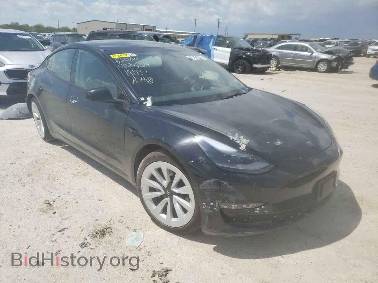 Photo 5YJ3E1EA5NF191137 - TESLA MODEL 3 2022