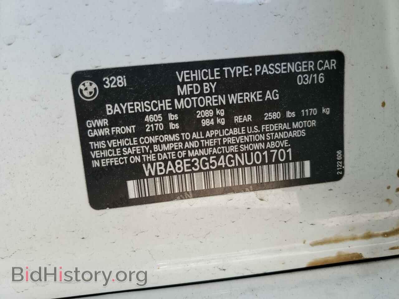 2016 BMW 3 SERIES - VIN: WBA8E3G54GNU01701 - Фото 12