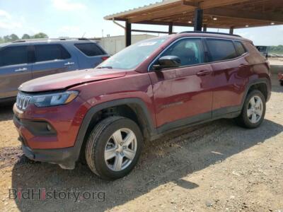 2022 Jeep COMPASS Latitude, темно-бордовый — VIN 3C4NJDBB8NT209652, Copart