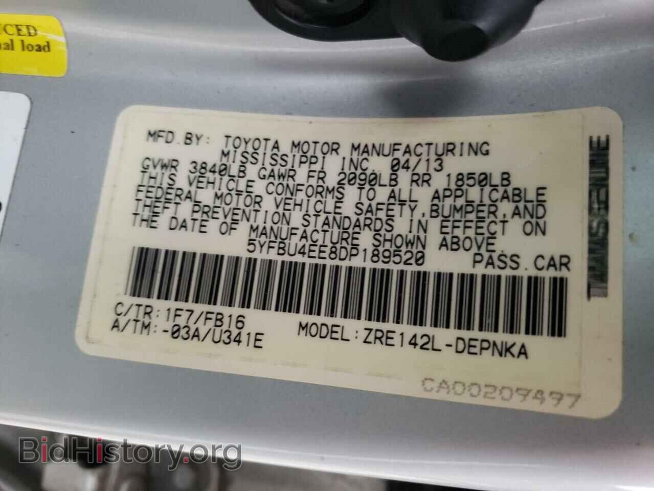 2013 TOYOTA COROLLA - VIN: 5YFBU4EE8DP189520 - Photo 10
