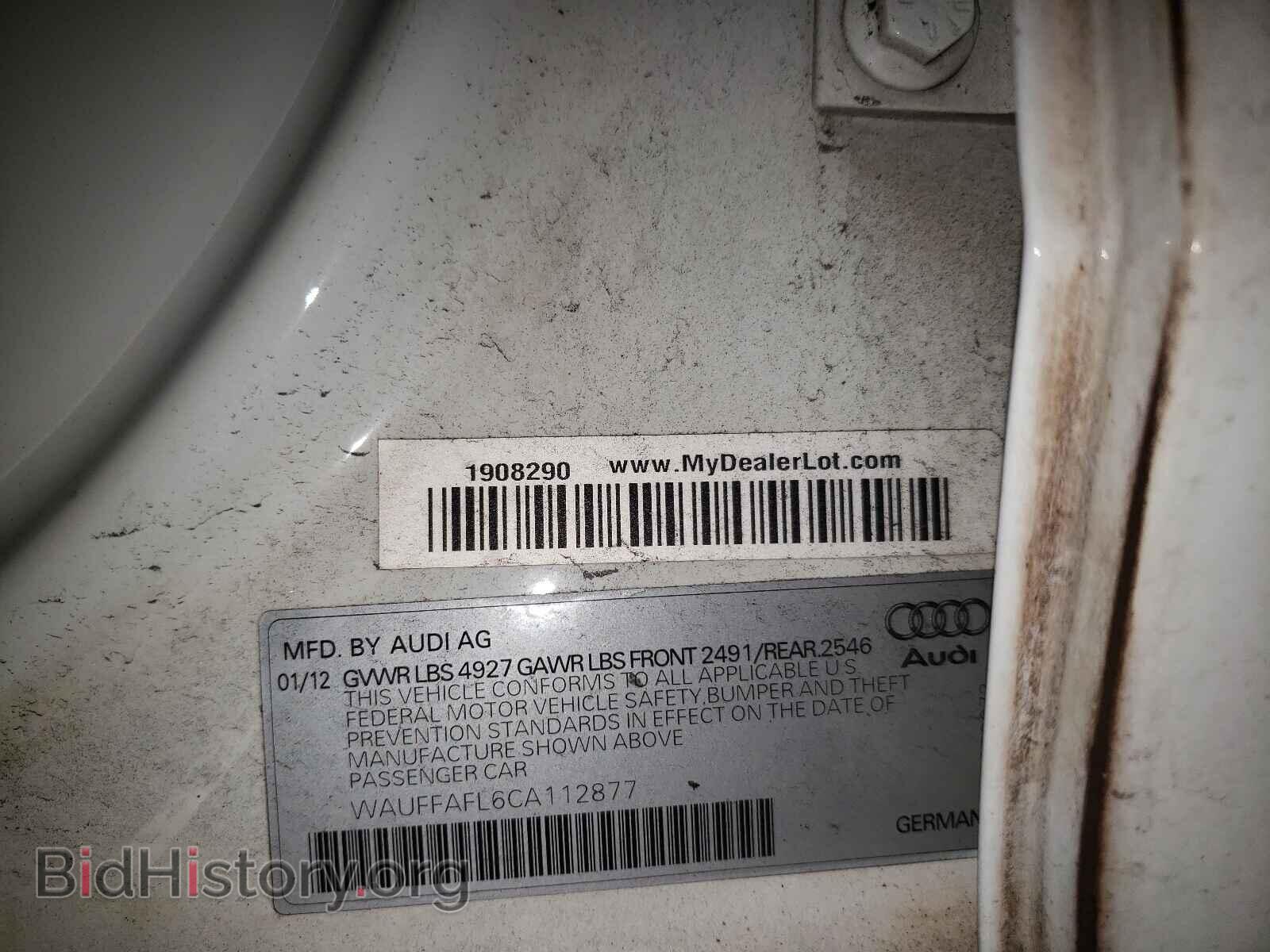 2012 AUDI A4 - VIN: WAUFFAFL6CA112877 - Photo 10