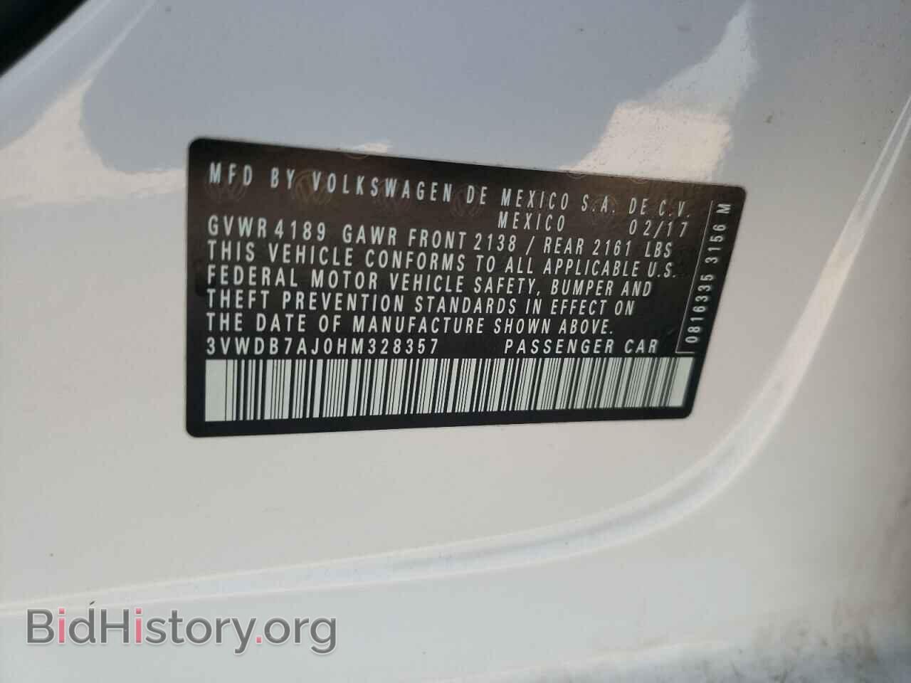 2017 VOLKSWAGEN JETTA - VIN: 3VWDB7AJ0HM328357 - Photo 10