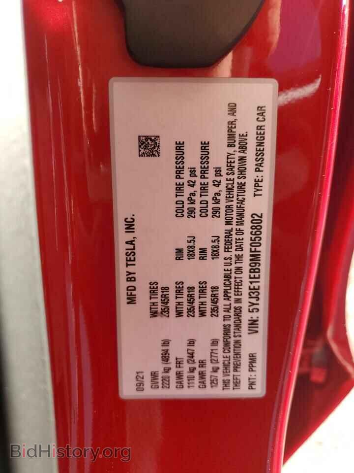 2021 TESLA MODEL 3 - VIN: 5YJ3E1EB9MF056802 - Photo 12