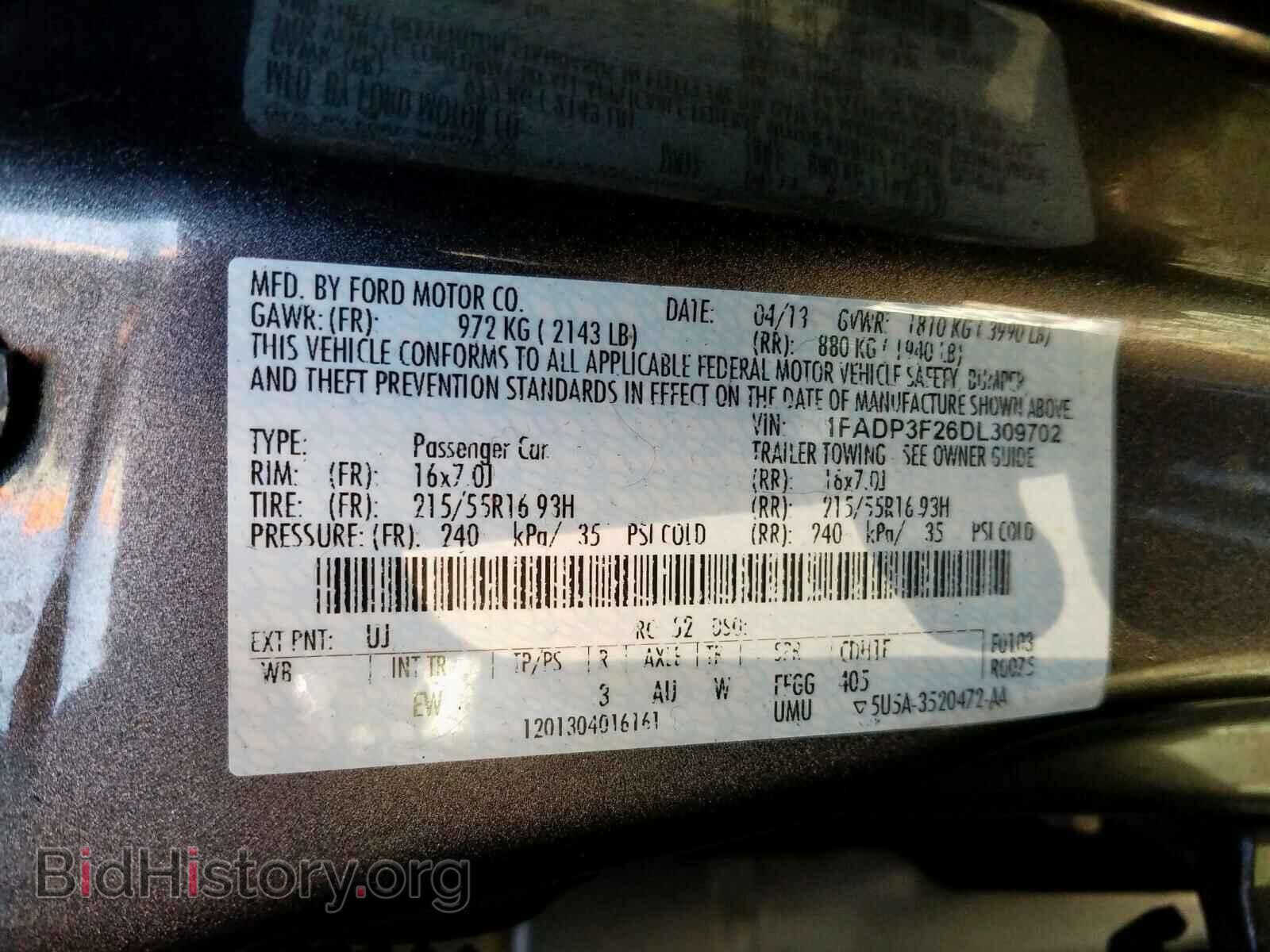2013 FORD FOCUS SE - VIN: 1FADP3F26DL309702 - Фото 10