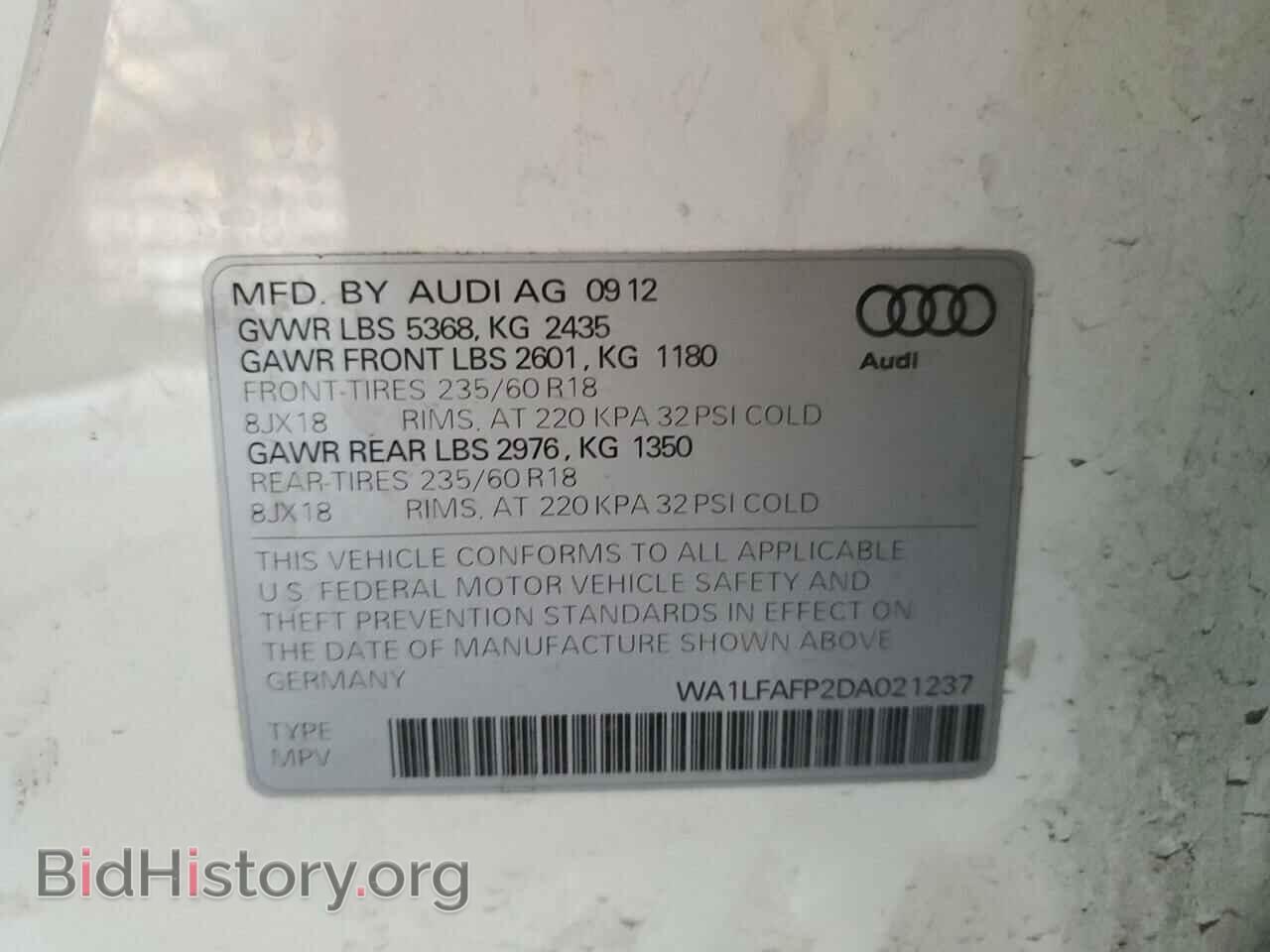 2013 AUDI Q5 - VIN: WA1LFAFP2DA021237 - Photo 13