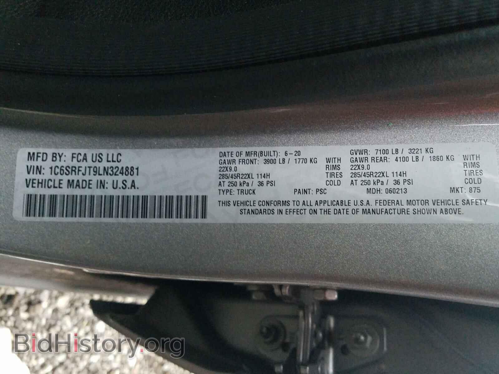 2020 RAM 1500 - VIN: 1C6SRFJT9LN324881 - Фото 10