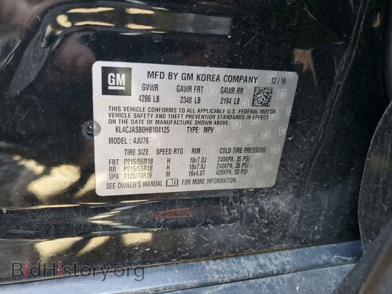 2017 BUICK ENCORE - VIN: KL4CJASB0HB104125 - Photo 13
