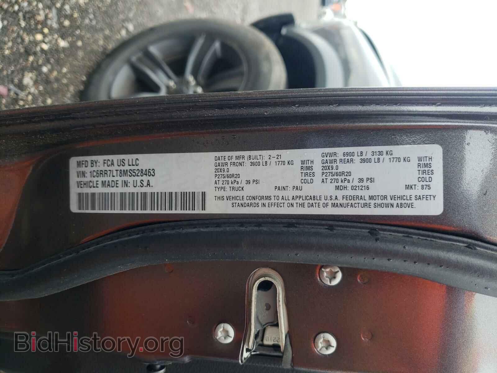 2021 RAM 1500 - VIN: 1C6RR7LT8MS528463 - Photo 10