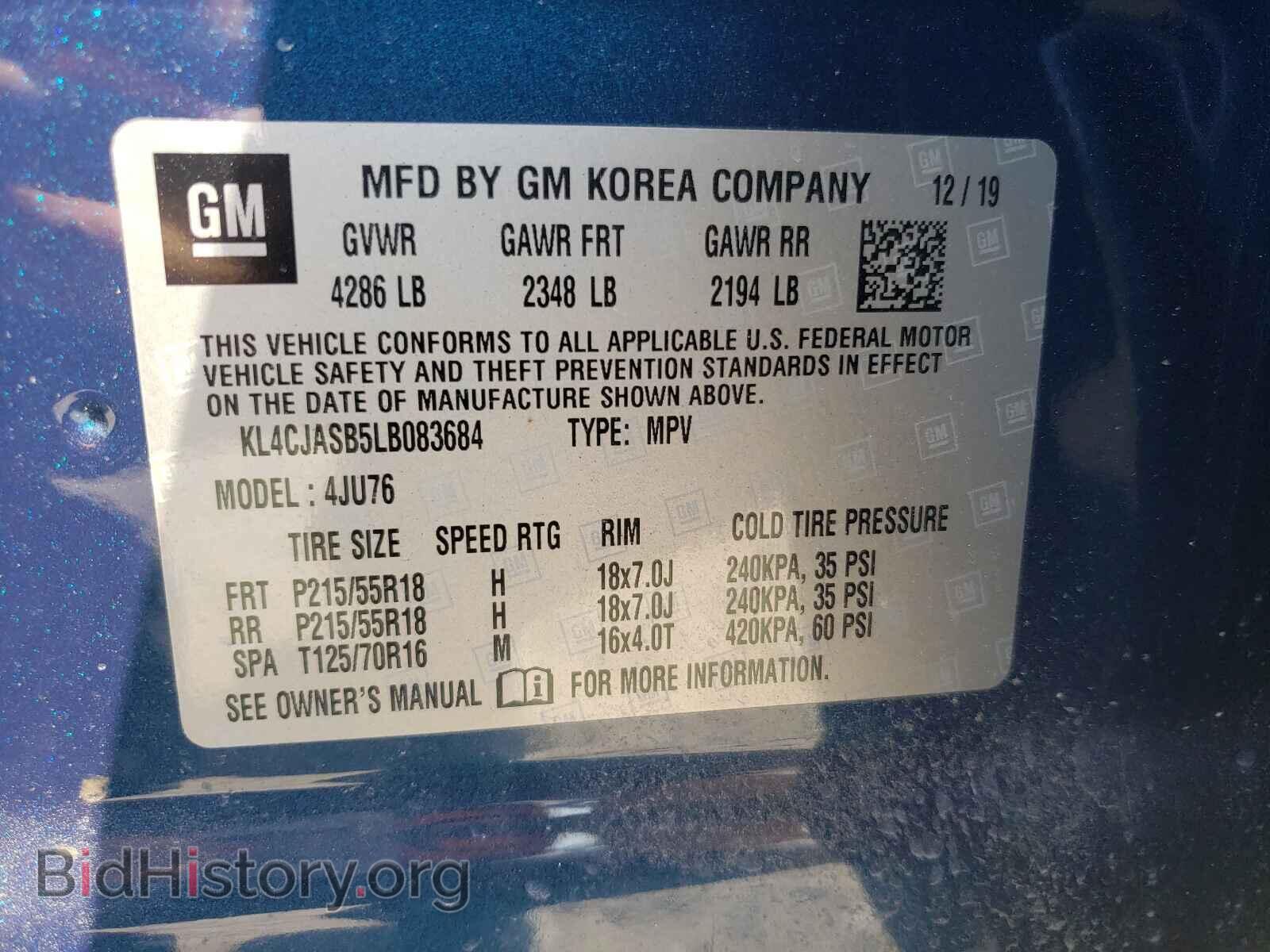2020 BUICK ENCORE - VIN: KL4CJASB5LB083684 - Photo 10