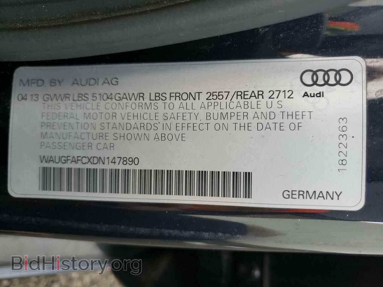 2013 AUDI A6 - VIN: WAUGFAFCXDN147890 - Фото 10
