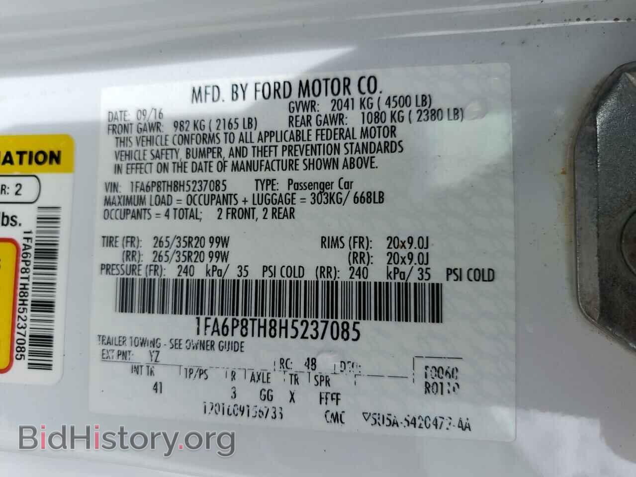 2017 FORD ALL Models - VIN: 1FA6P8TH8H5237085 - Photo 12