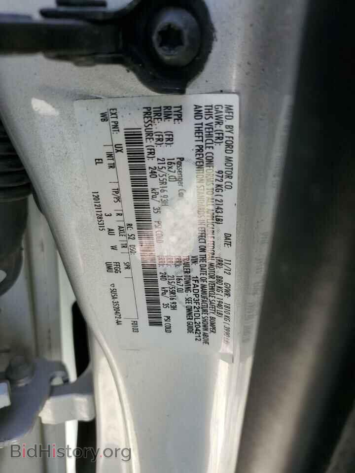 2013 FORD FOCUS - VIN: 1FADP3F21DL204212 - Фото 10