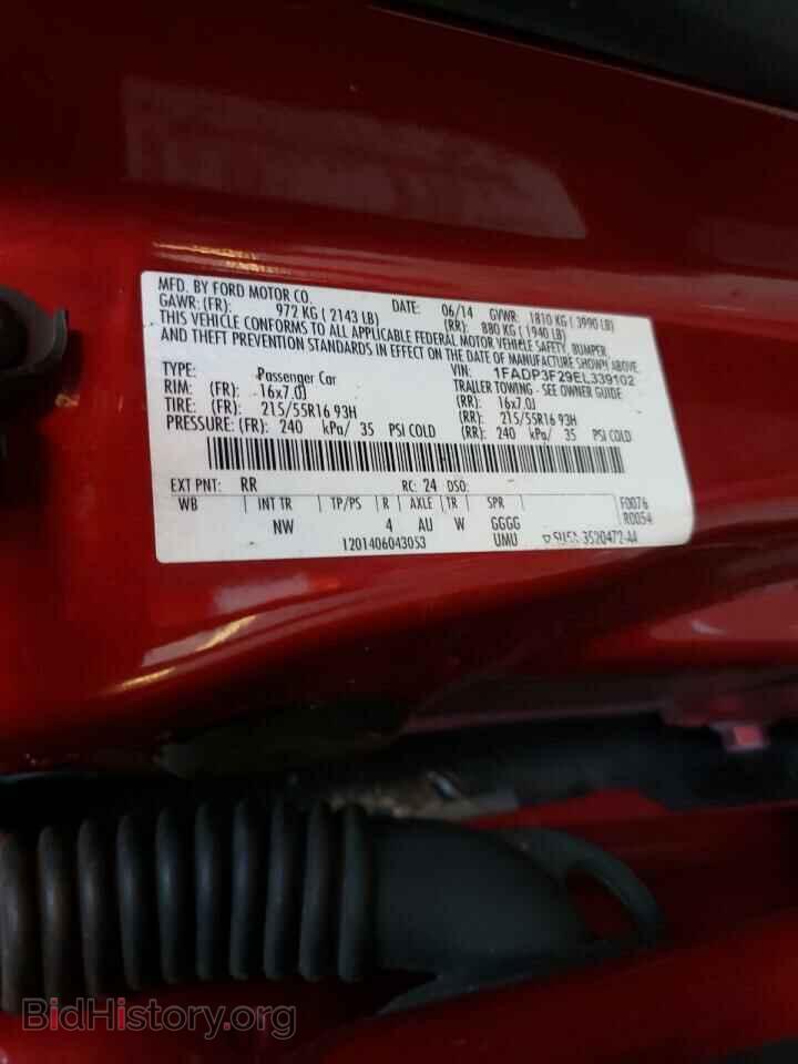 2014 FORD FOCUS - VIN: 1FADP3F29EL339102 - Фото 10
