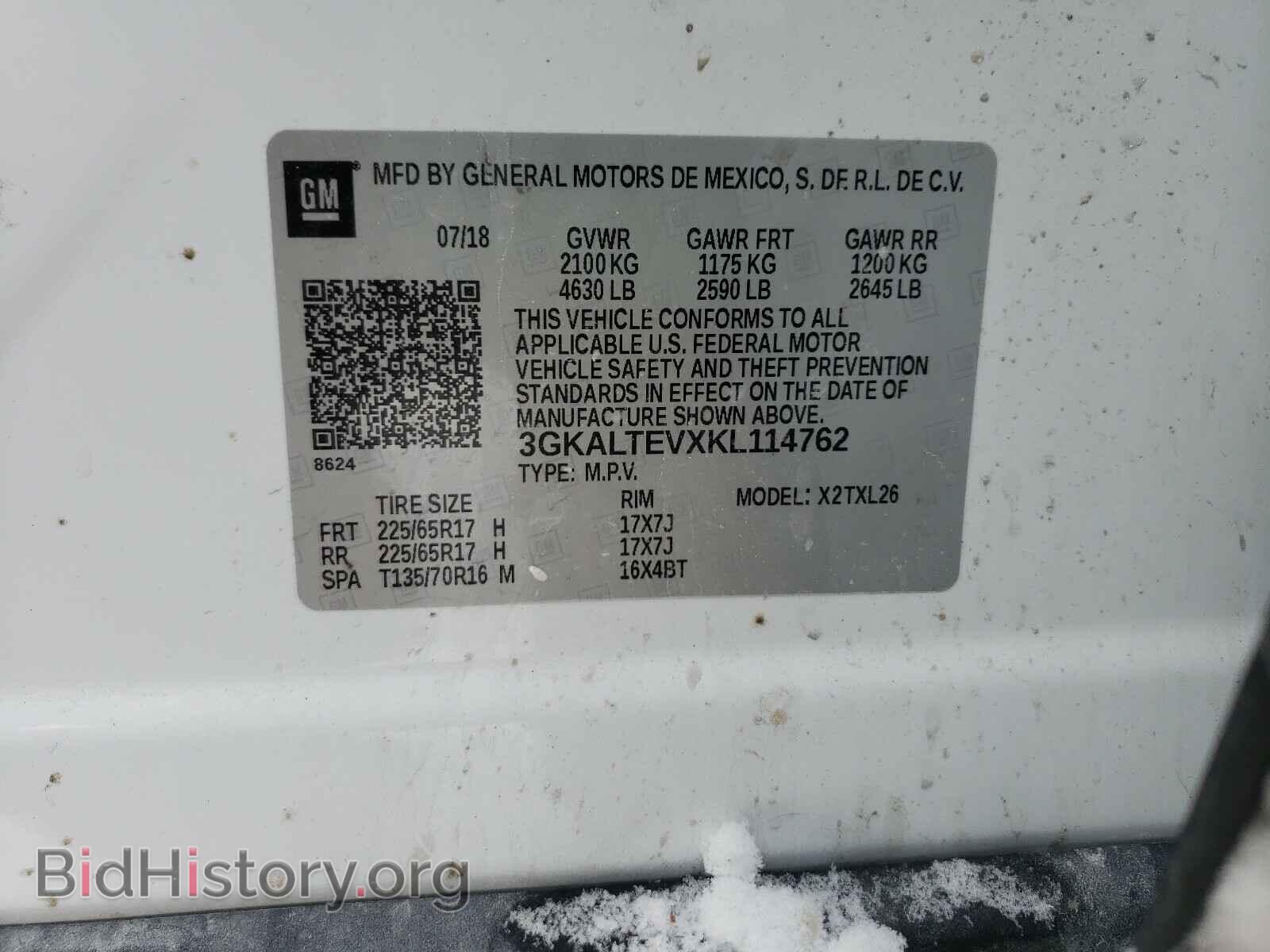 2019 GMC TERRAIN - VIN: 3GKALTEVXKL114762 - Photo 10