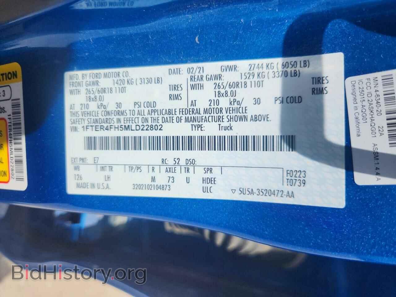 2021 FORD RANGER - VIN: 1FTER4FH5MLD22802 - Photo 12