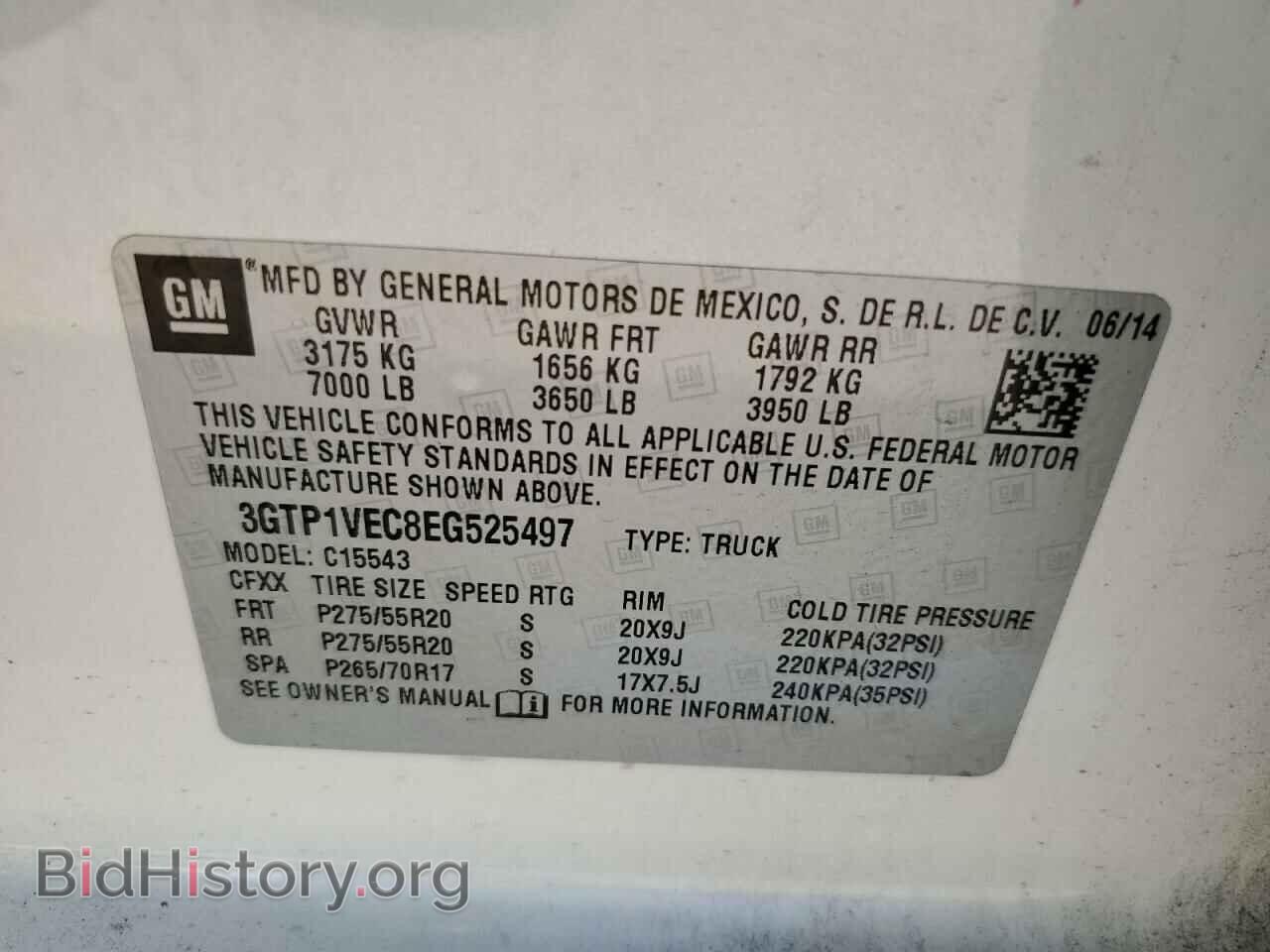 2014 GMC SIERRA - VIN: 3GTP1VEC8EG525497 - Фото 10
