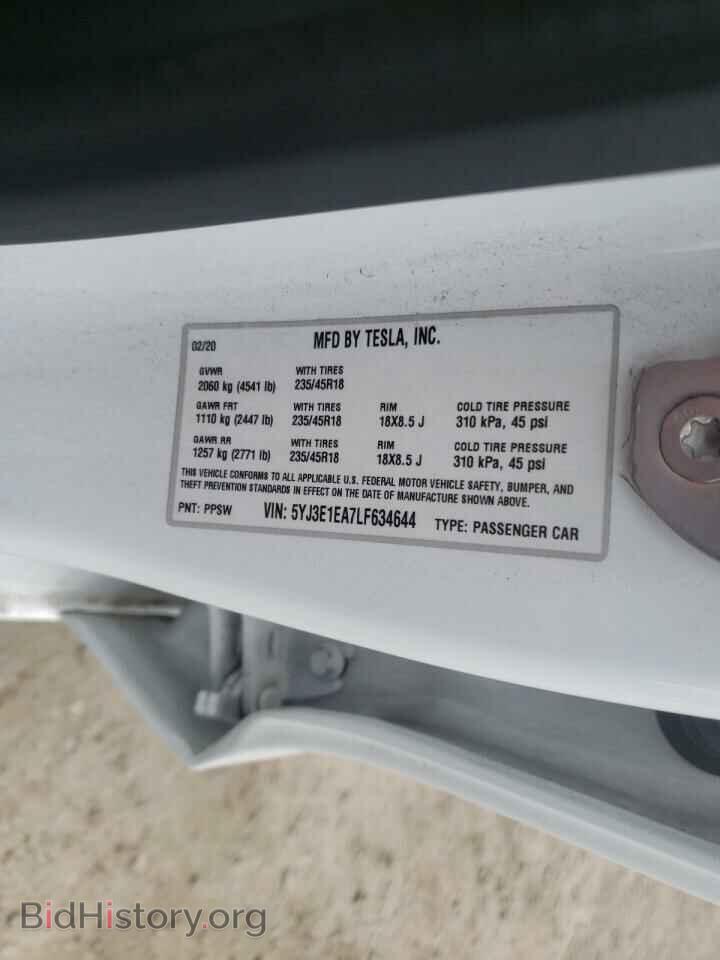 2020 TESLA MODEL 3 - VIN: 5YJ3E1EA7LF634644 - Photo 10