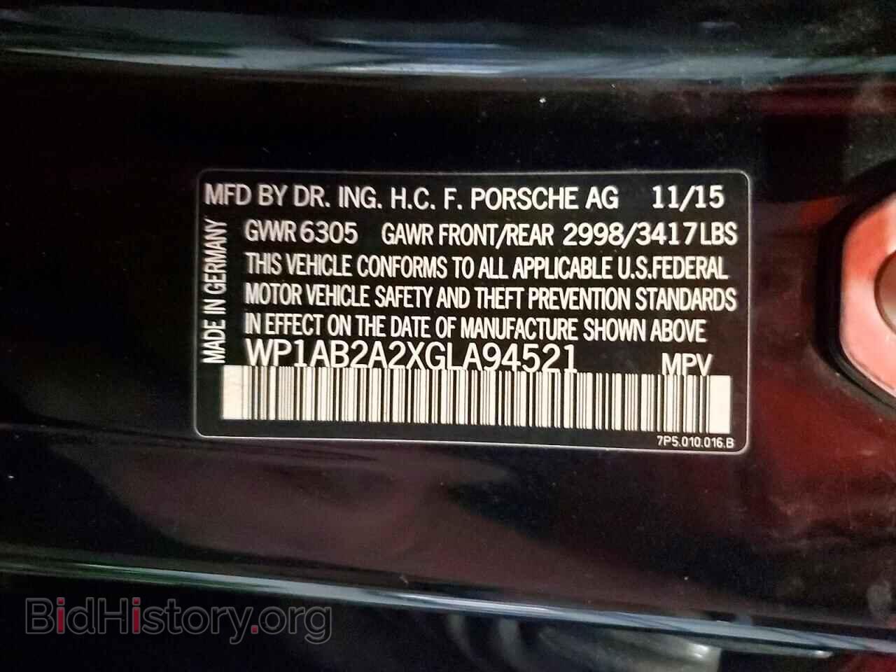 2016 PORSCHE CAYENNE - VIN: WP1AB2A2XGLA94521 - Photo 13